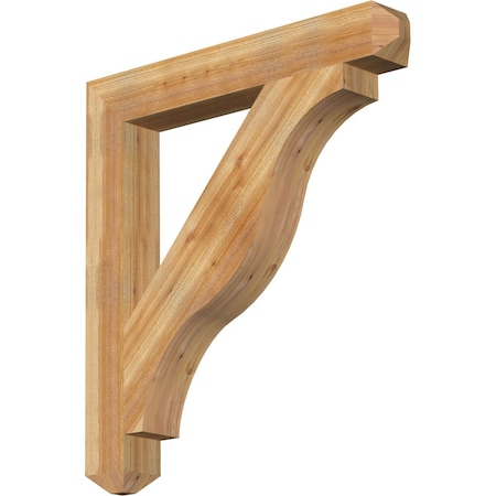 Ekena Millwork Funston Craftsman Rough Sawn Bracket, Western Red Cedar, 6"W x 44"D x 48"H BKT06X44X48FST04RWR